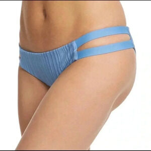 Chloe Sea Blue Slinky Rib Mini Swim Bottom